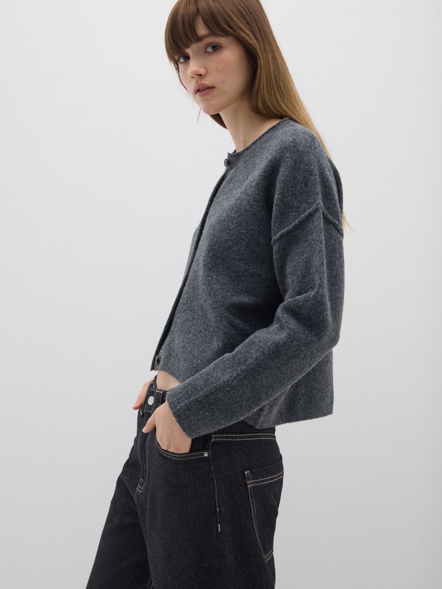 Grey wool blend cardigan_3