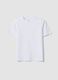 Boys&rsquo; white pure cotton T-shirt, regular fit_0