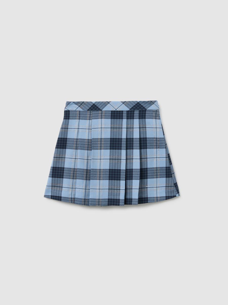 Gonna a quadri multicolor da bambina regular fit_1