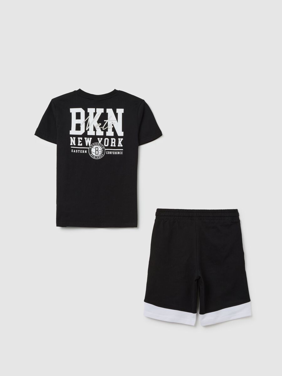 Boys’ regular-fit black jogging set in 100% cotton_1