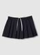 Blue viscose blend skirt regular fit with structured waist_4