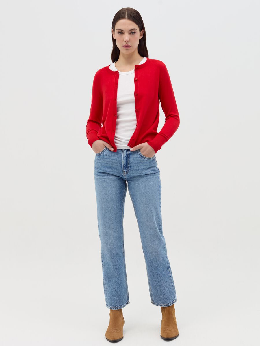 Cardigan con scollo rotondo_1