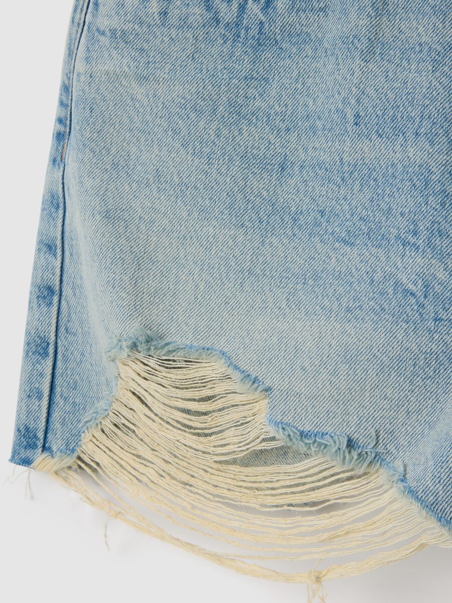 Shorts da donna in puro cotone denim regular fit_1