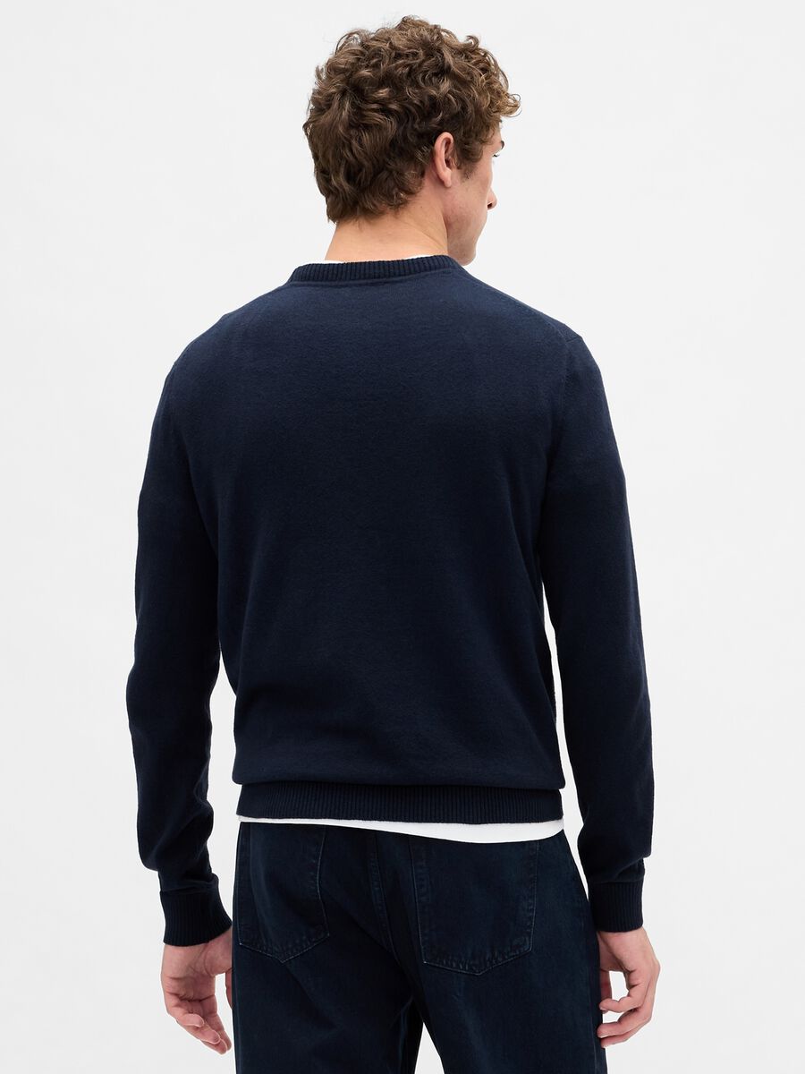 Blue Cotton Blend Jumper_2