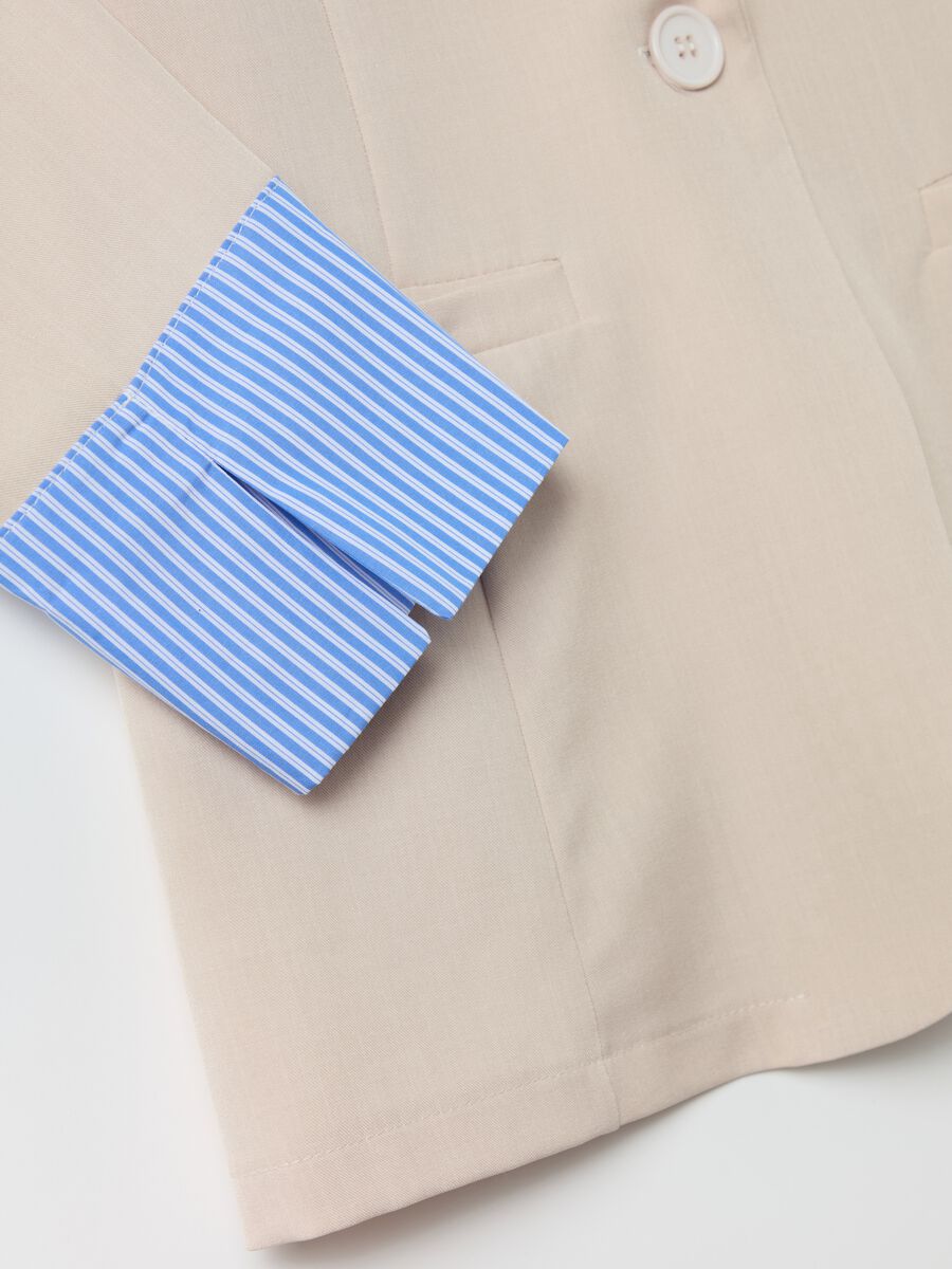 Single-breasted blazer with contrasting detail_5