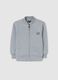 Kids' grey zipped cotton blend sweatshirt in regular fit_0