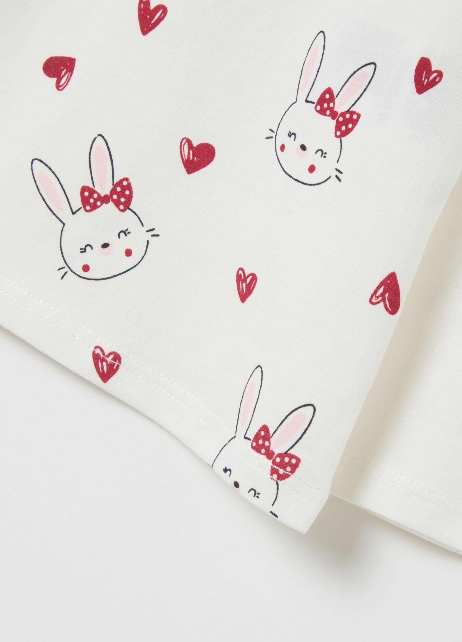 Kids' pure cotton white regular fit top with print