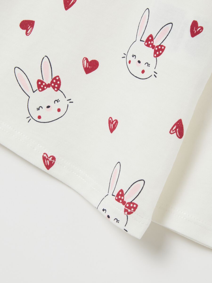 Kids' pure cotton white regular fit top with print_2