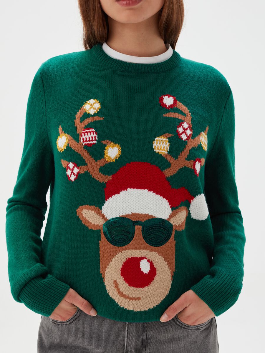 Christmas Jumper con renna Rudolph jacquard_3