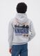 Grey cotton-blend hoodie with New York Knicks print_2