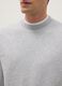 Grey cotton blend regular fit crew neck sweatshirt_3