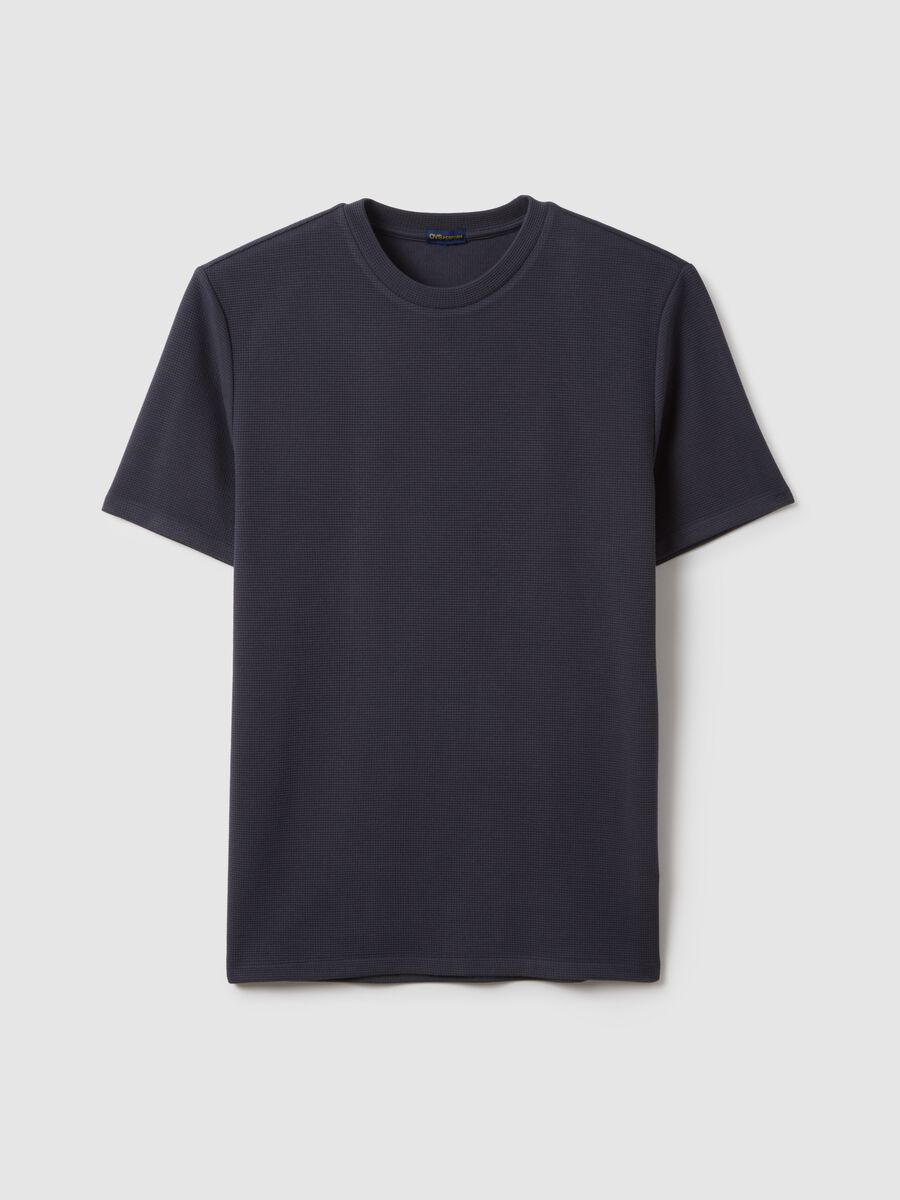 Black viscose blend pyjama T-shirt regular fit_4