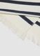 White striped cotton-blend beach towel with fringes_1