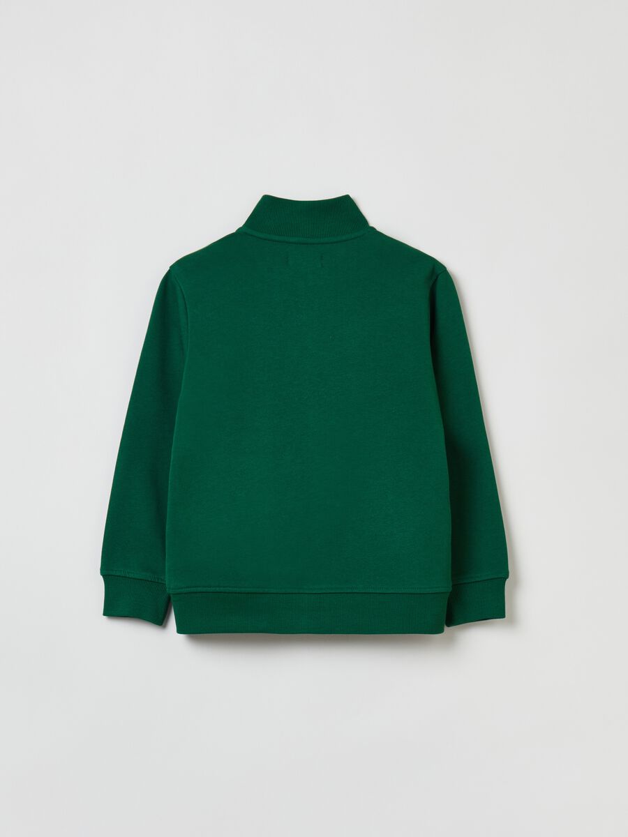 Full-zip in cotone a collo alto_1