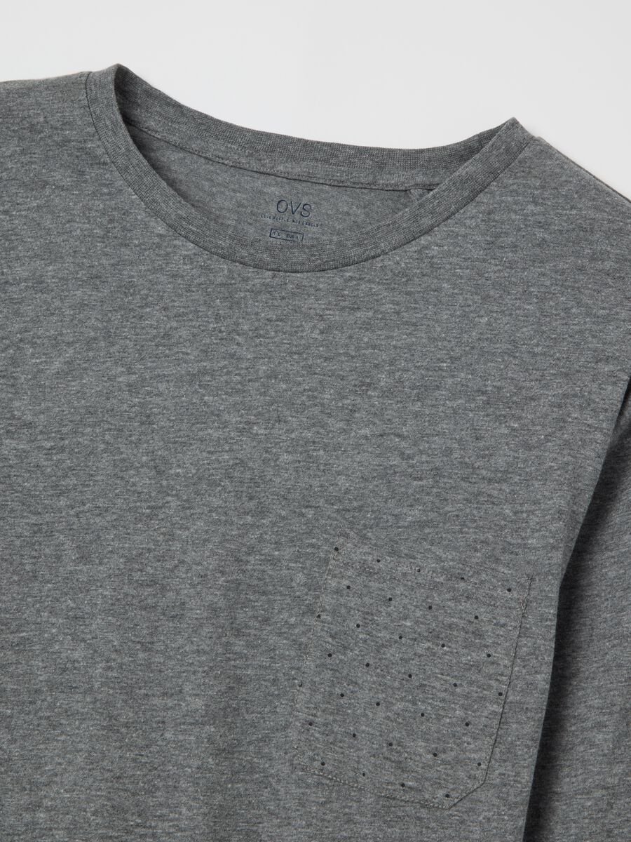 Pigiama grigio in cotone a maniche lunghe_5