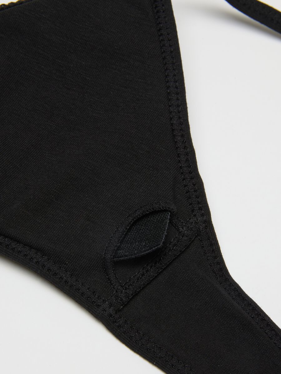 Girls' black triangle cotton blend regular fit bra_3