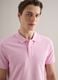 Short-sleeve polo in pure pink cotton regular fit_3