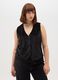 Black waistcoat with lining and regular fit buttons_1
