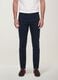 Blue slim-fit stretch cotton twill trousers_1