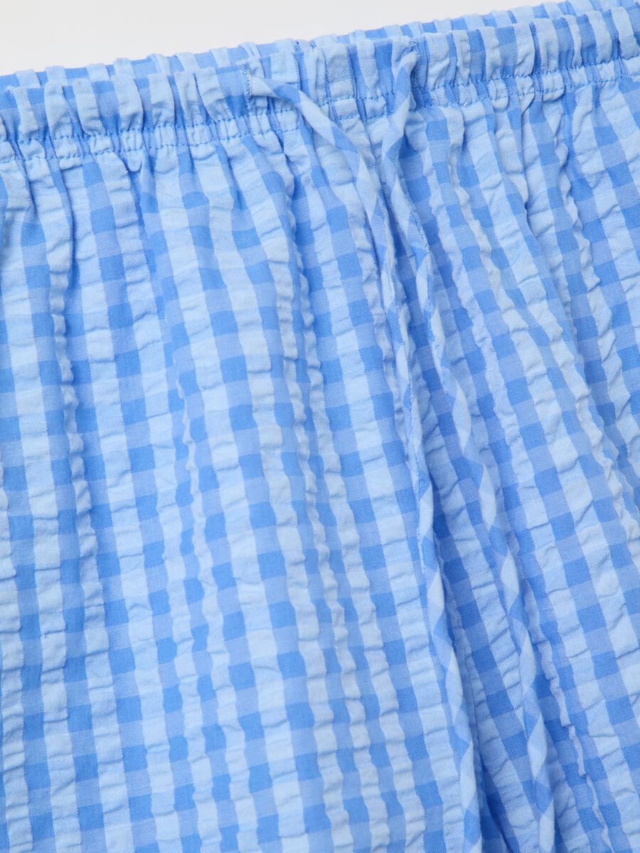 Light blue shorts in striped cotton_5