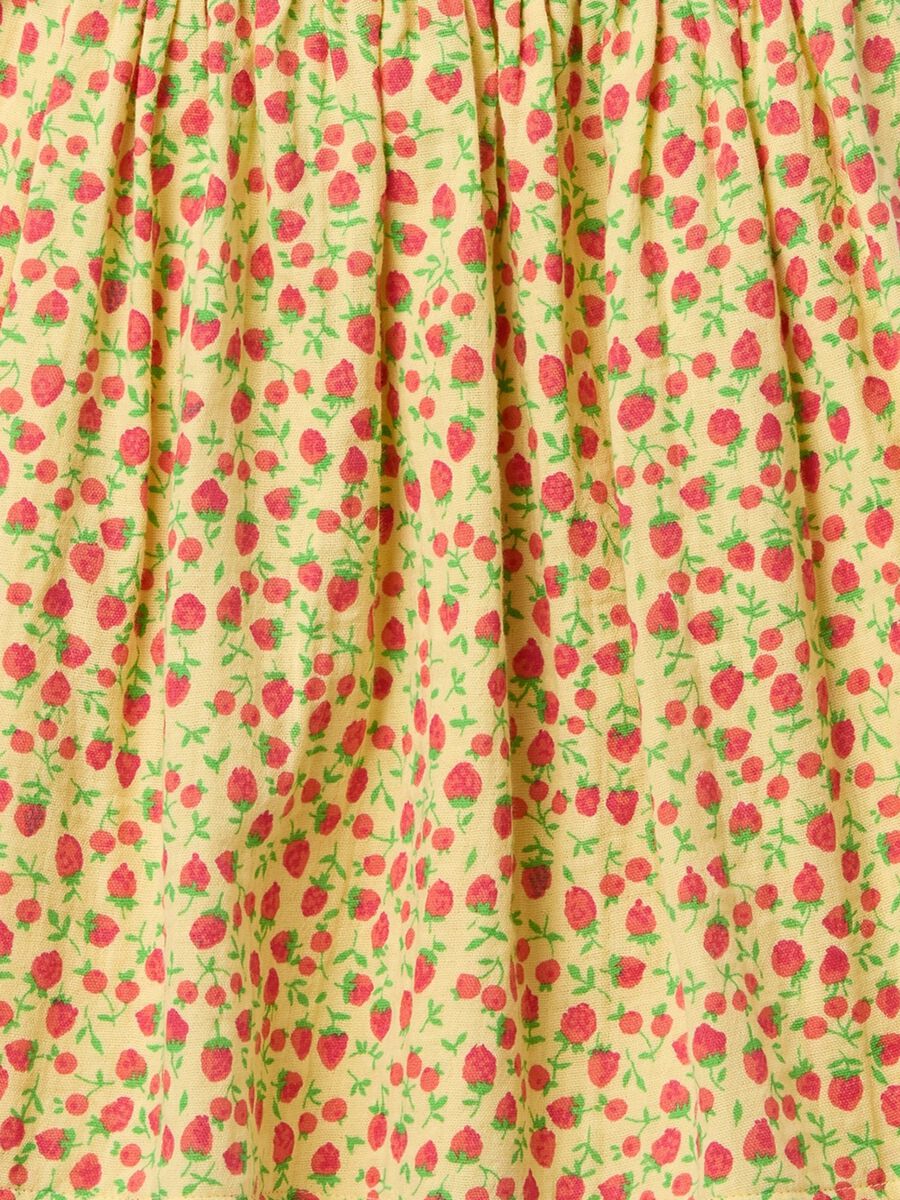 Yellow floral summer dress for girls_3