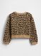 Brown cotton cardigan with leopard print_2