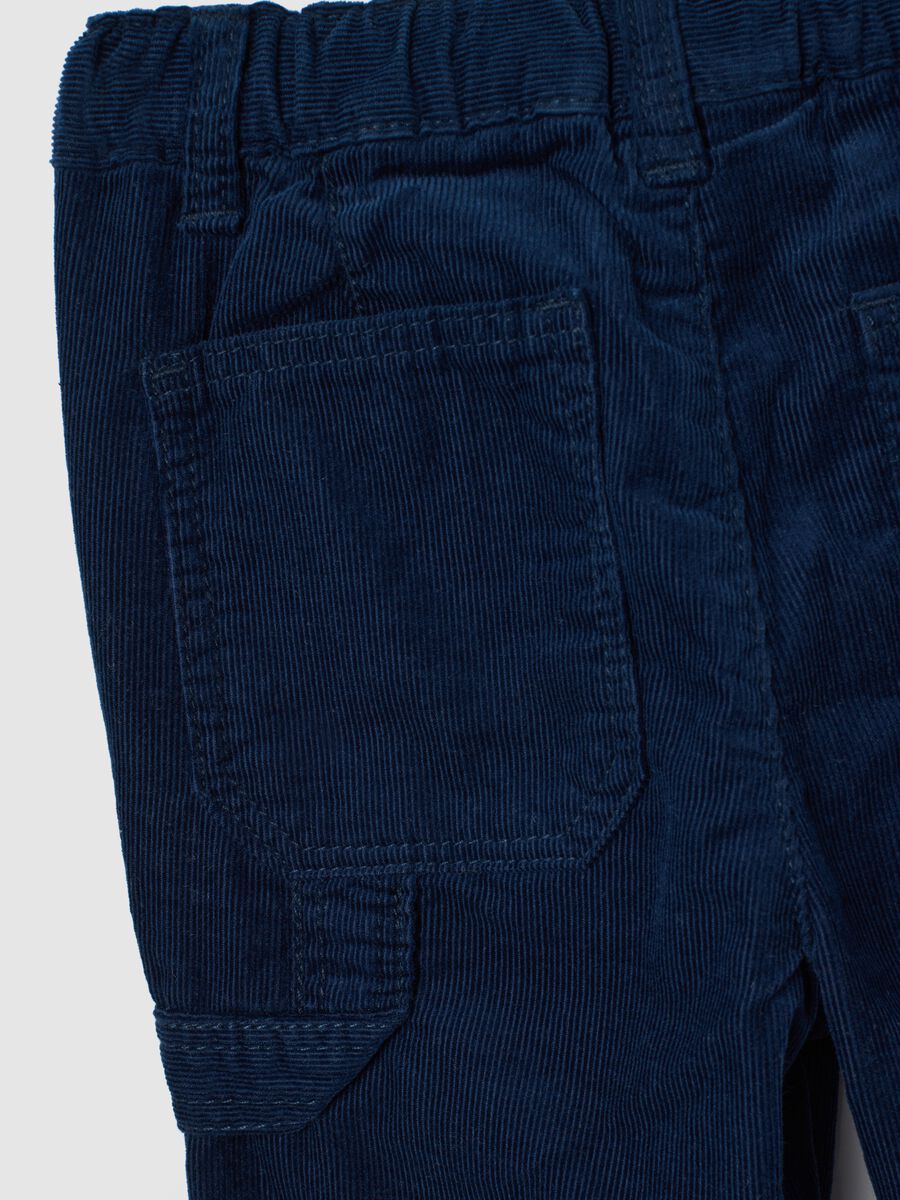 Boys' pure cotton blue trousers, regular fit_3