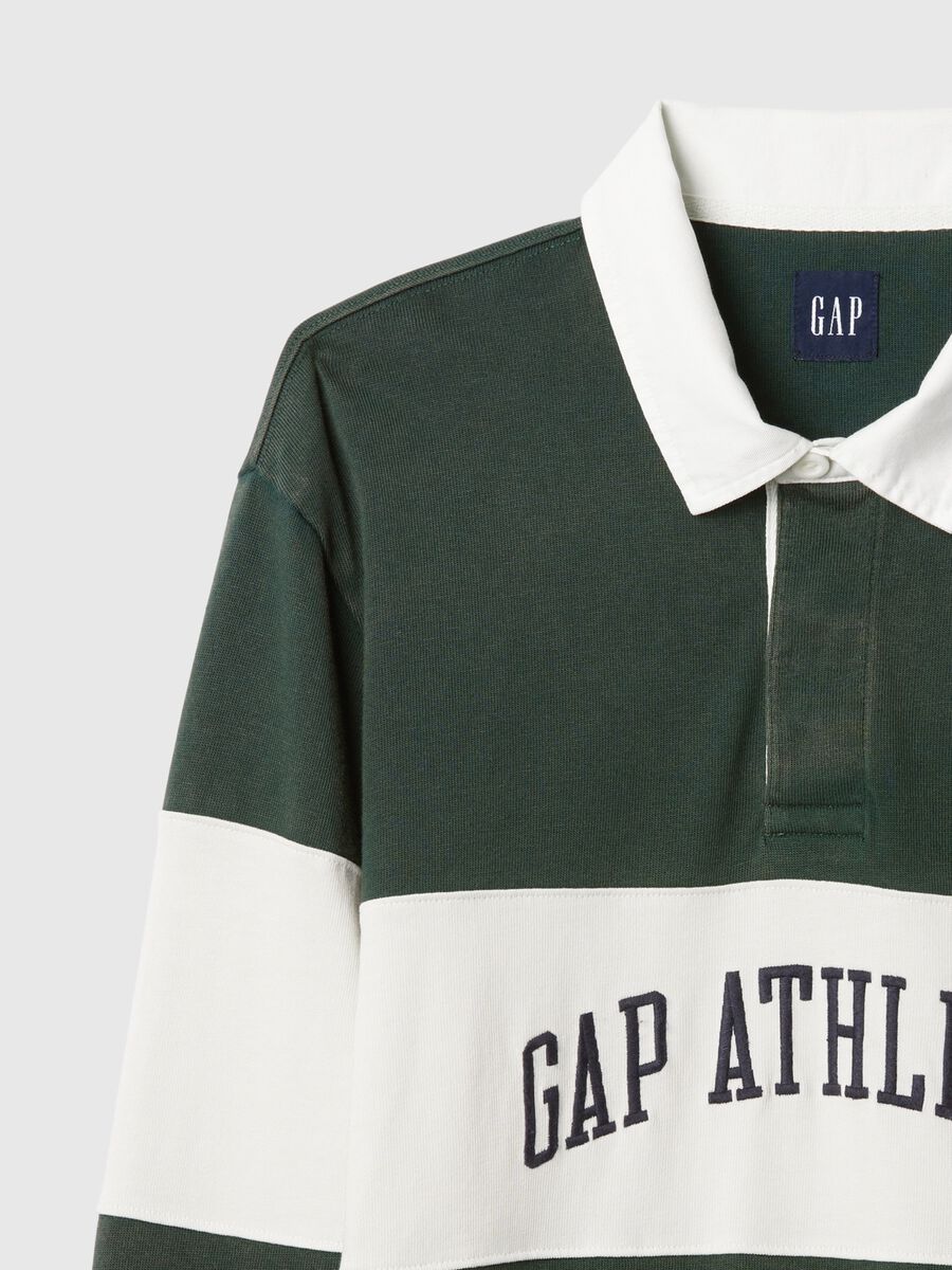 Polo in cotone con stampa logo_4