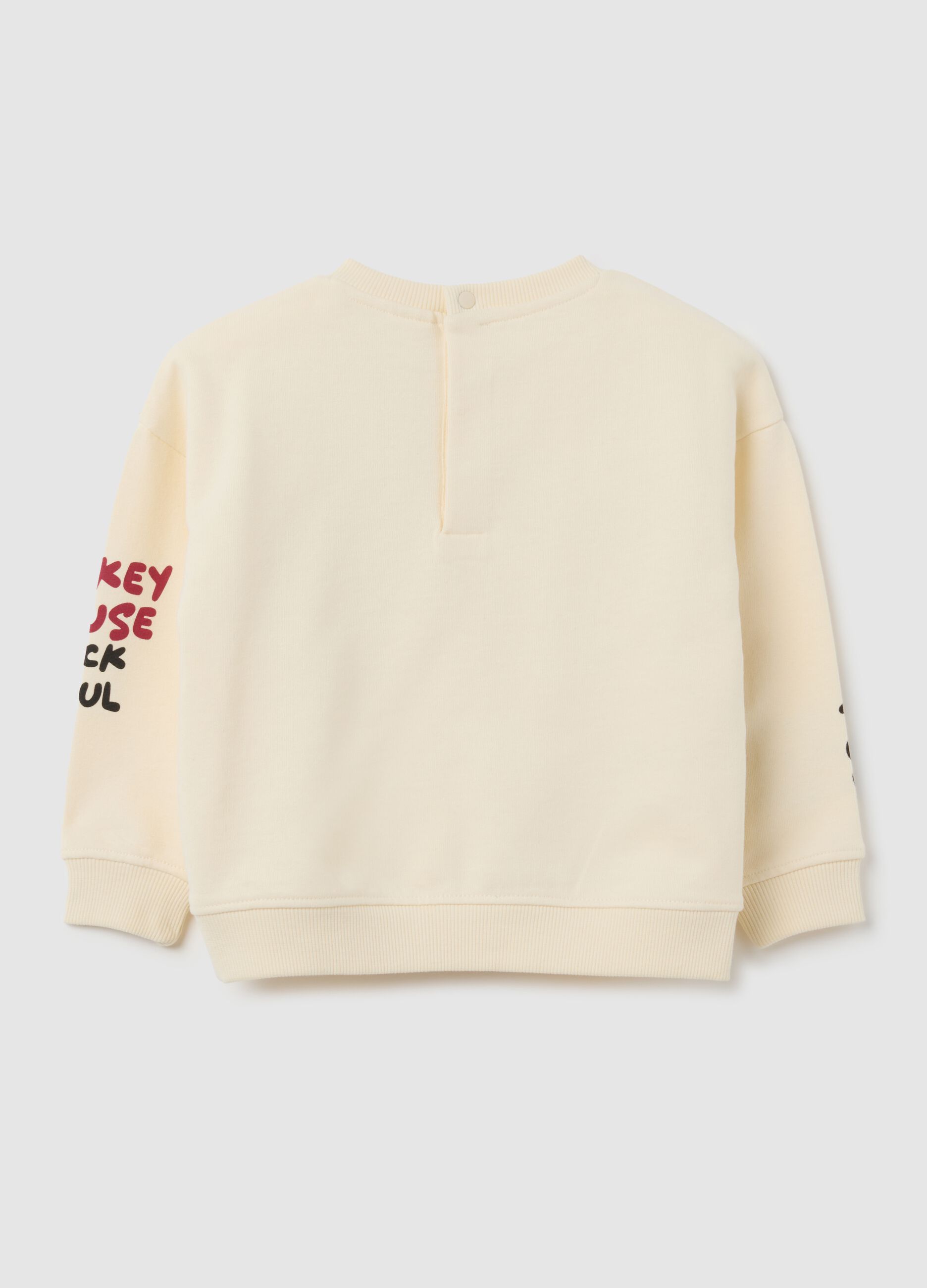 Felpa da neonato in puro cotone beige regular fit