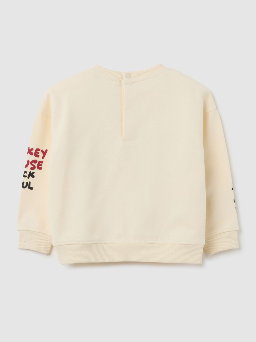 Felpa da neonato in puro cotone beige regular fit_1