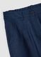 Blue regular-fit stretch cotton trousers_1