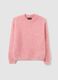 Oversized pink crew neck sweater_0