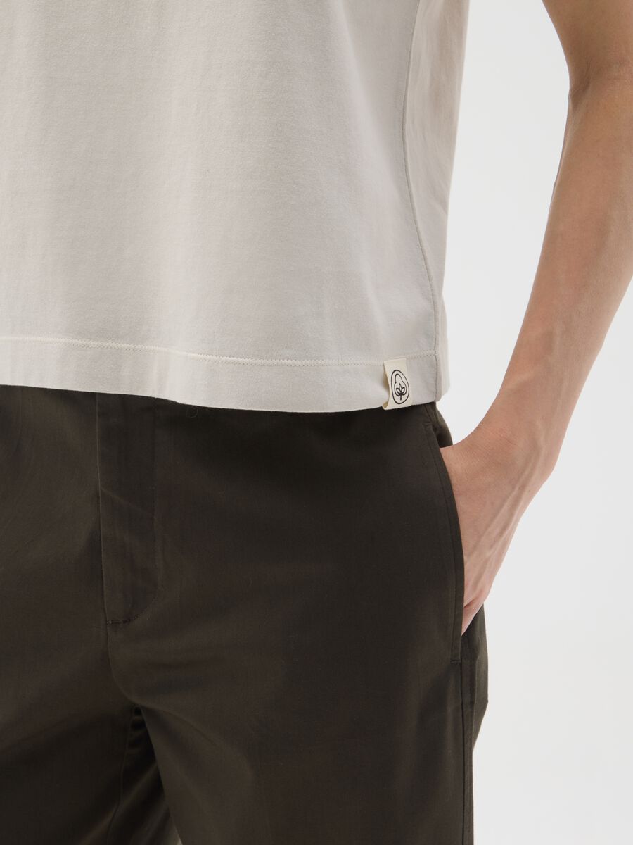 White T-shirt in pure Italian cotton regular fit_3