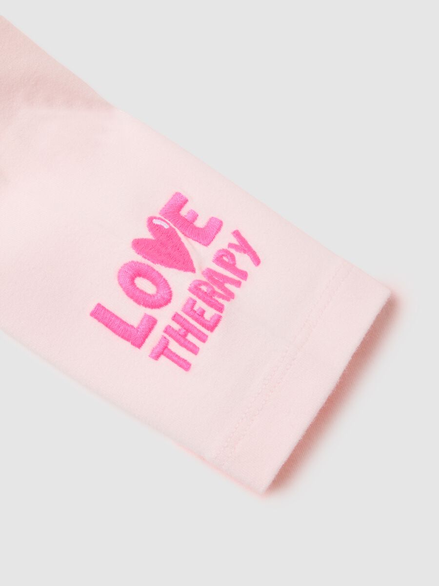 Girls' pink stretch cotton regular fit t-shirt_3