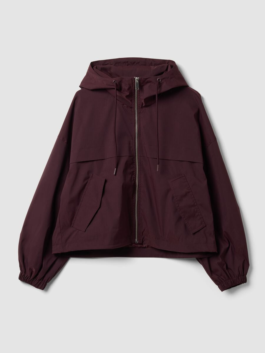 Purple hooded zip-up jacket_4