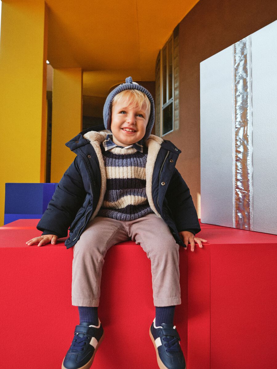 Multicoloured striped regular fit children's jumper_0