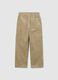 Child's Beige Regular Fit Pure Cotton Trousers_1