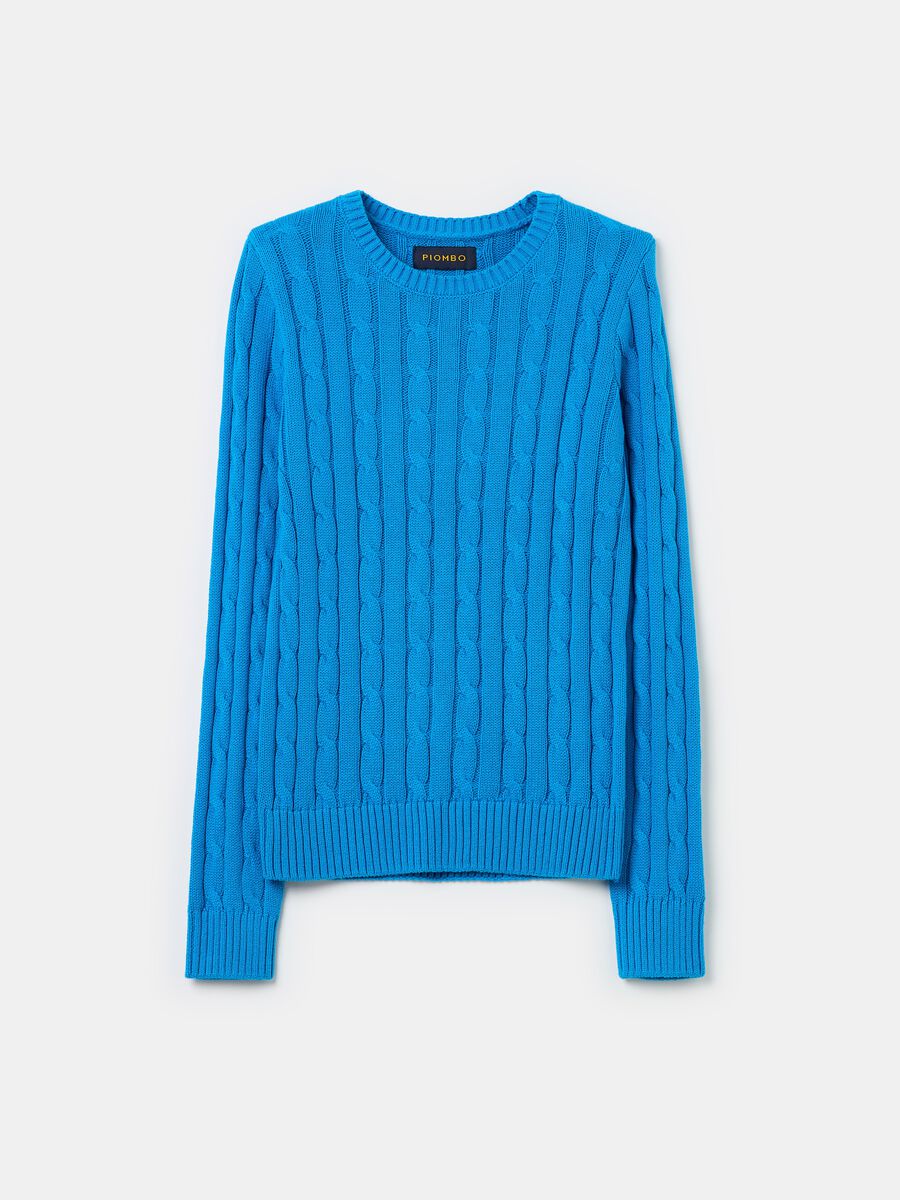 Ribbed pullover with cable-knit design_4