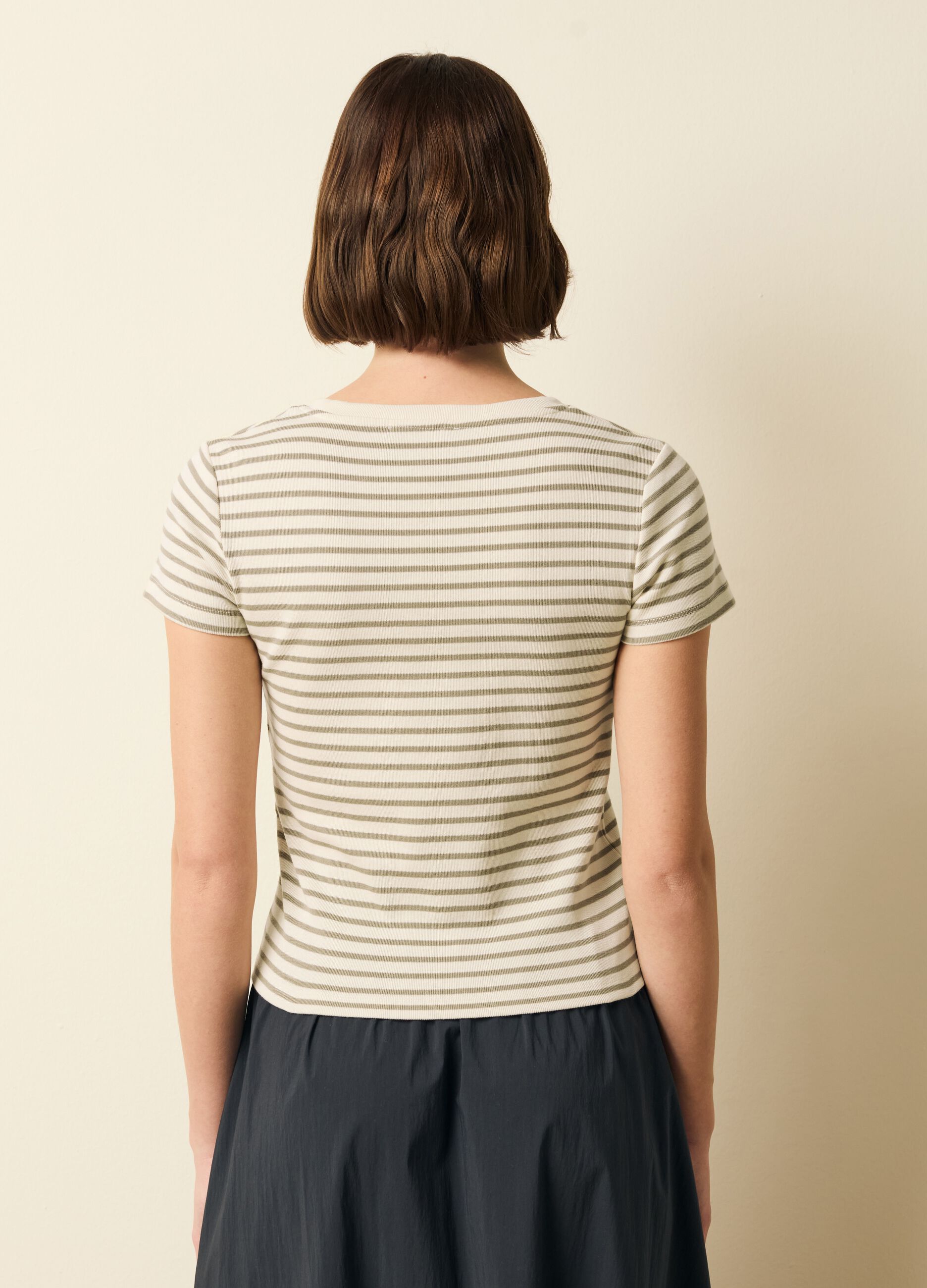 Striped cotton T-shirt