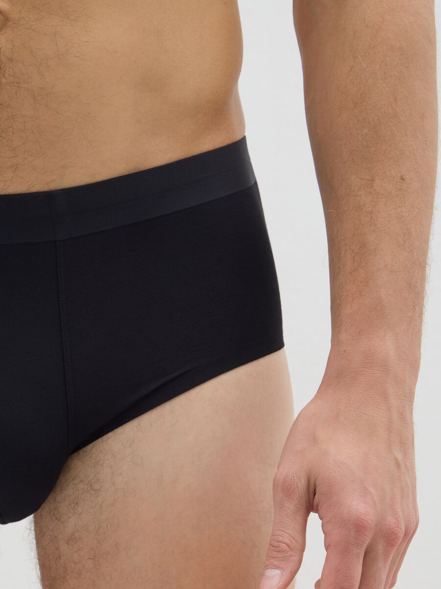 Bipack di slip neri in modal elasticizzato_3