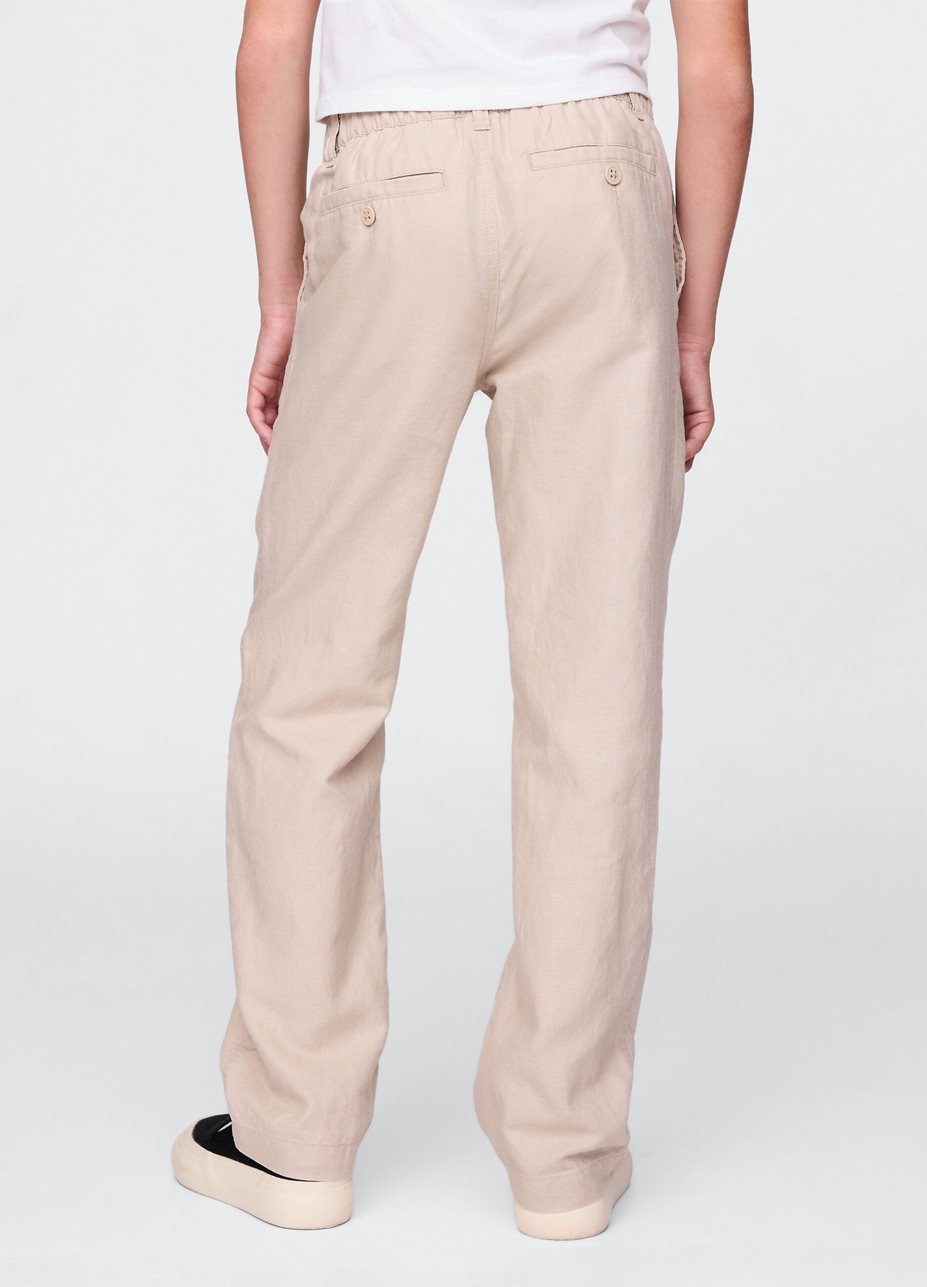 Trousers in linen and viscose