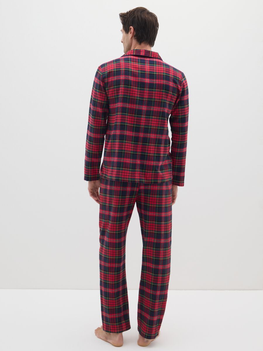 Regular fit multicolour pure cotton check pyjama_2