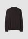 Brown pure merino wool polo jumper with polo collar_2