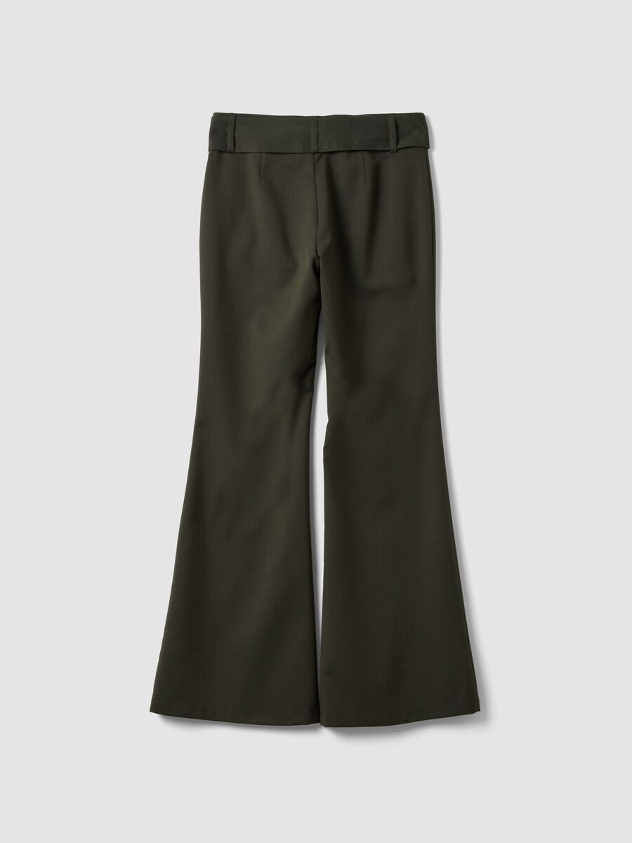 Pantaloni verdi in viscosa elasticizzata slim fit_2