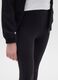 Leggings neri da ragazza in cotone elasticizzato vestibilità skinny_2