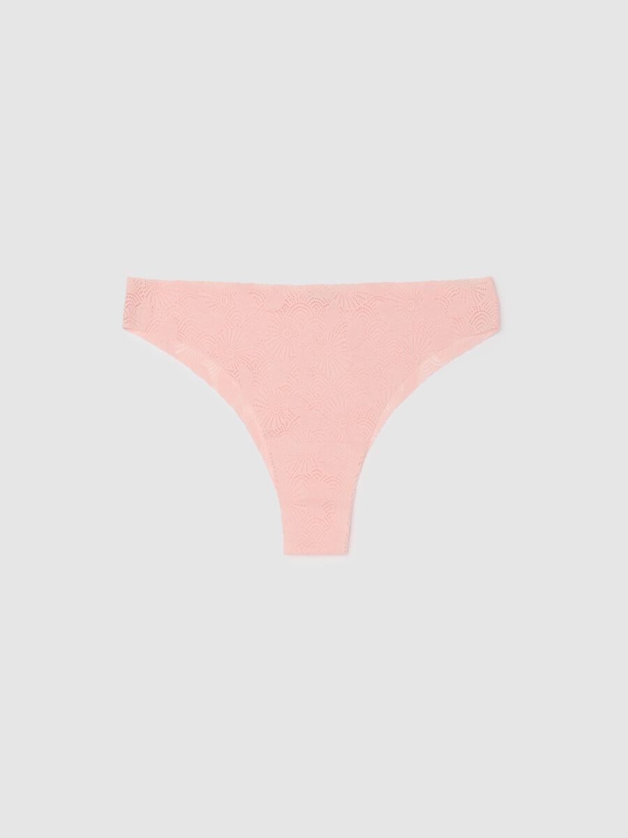 Women's pink stretch fabric briefs_4