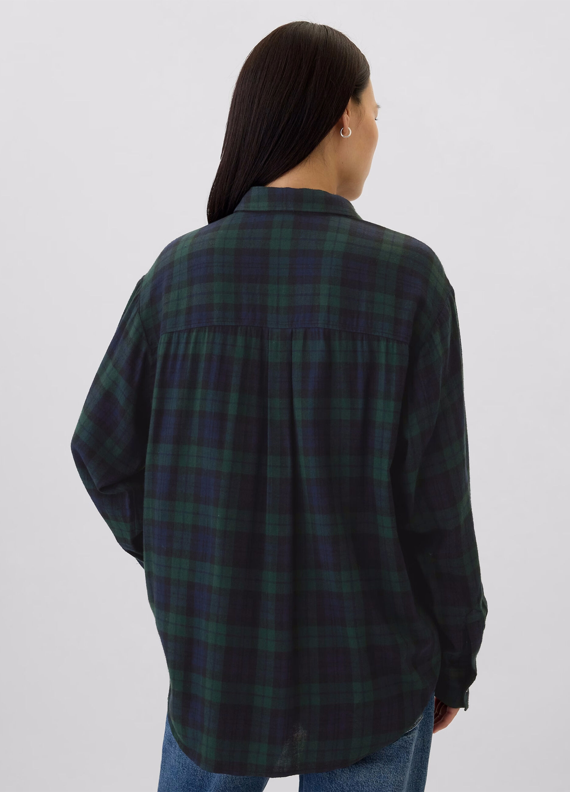 Check flannel shirt with pockets