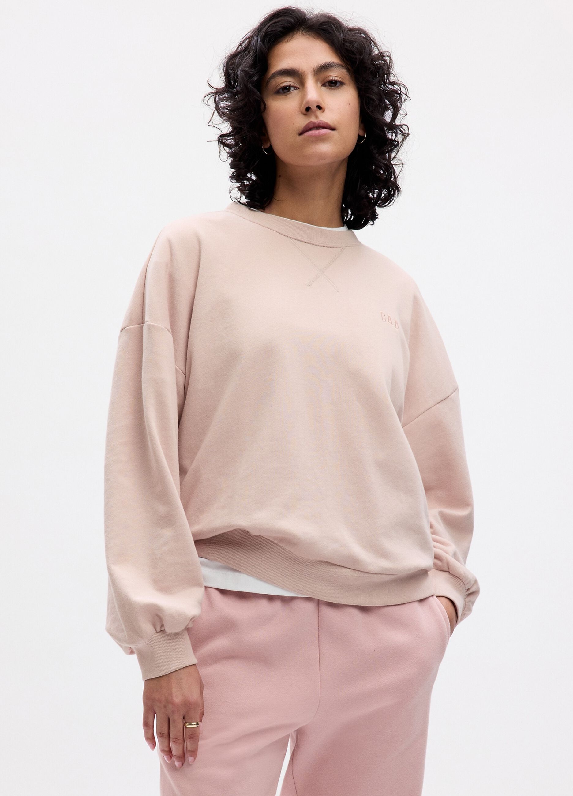 Ovs Felpa oversize con ricamo logo