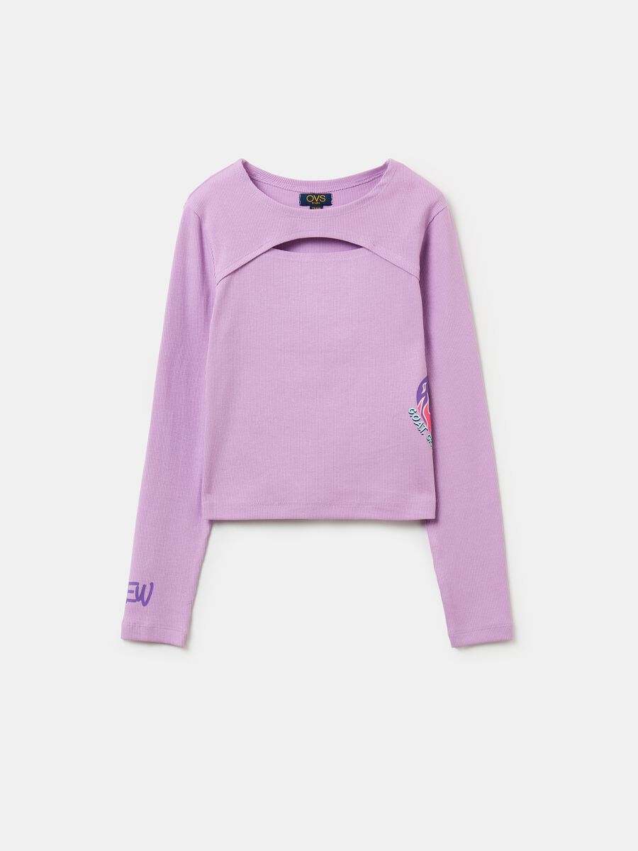 T-shirt maniche lunghe con dettaglio cut-out_3