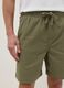 Green regular-fit pure cotton shorts_3